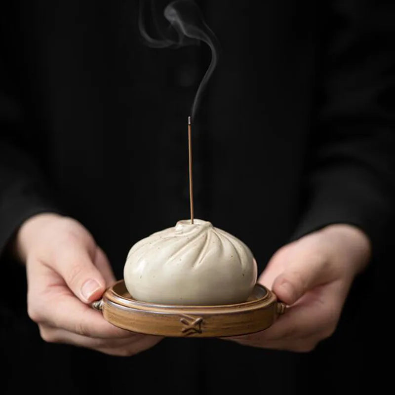 Porcelain Steamed Buns Stick Incense Burner