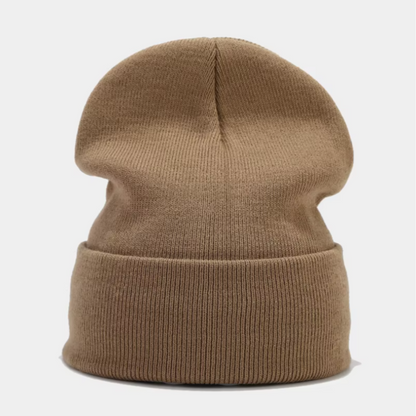 Solid Color Knit Ribbed Beanie