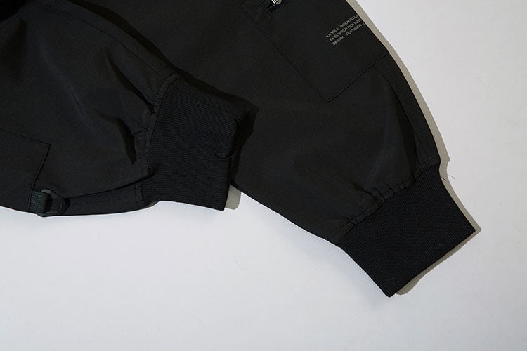 Black Cargo Buckle Joggers