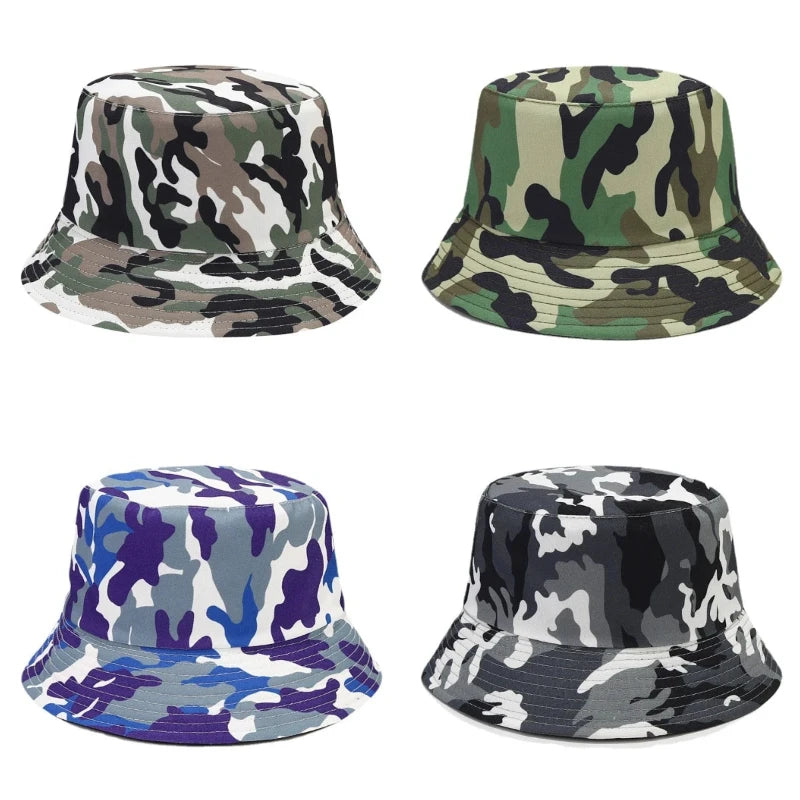 Camouflage Print Reversible Bucket Hat