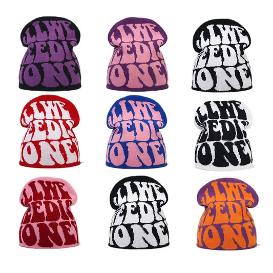 All We Need Is Money Print Knit Beanie