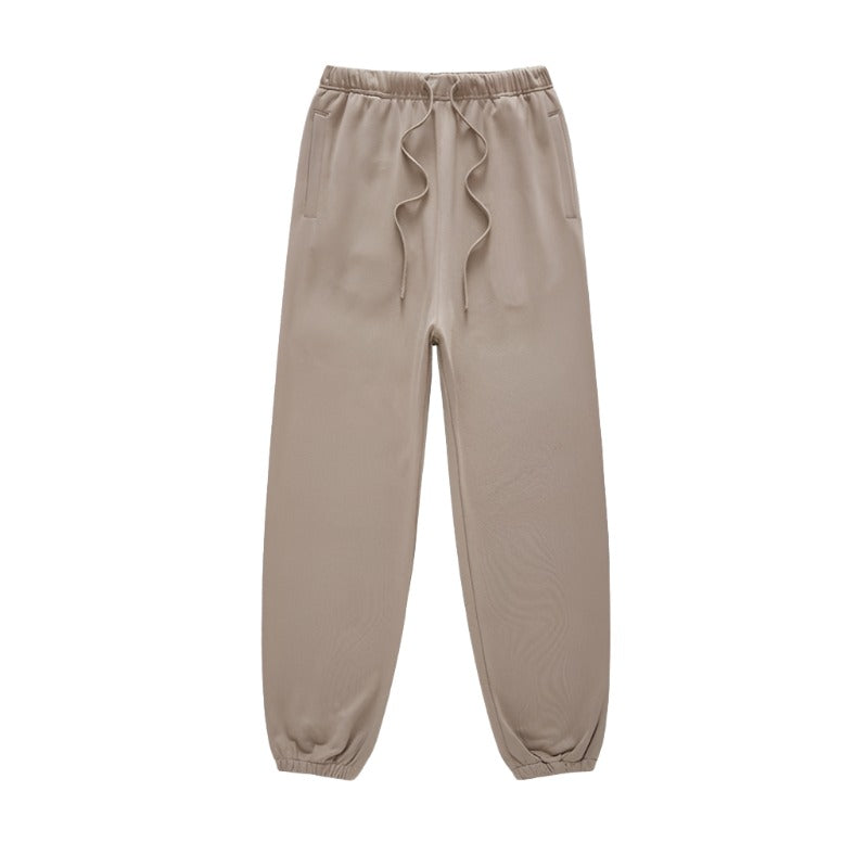 Neutral Solid Color Jogger Sweatpants