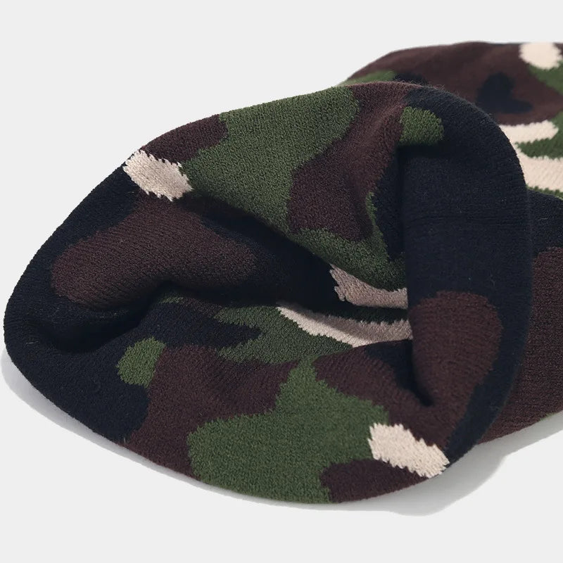 Camouflage Print Knit Beanie