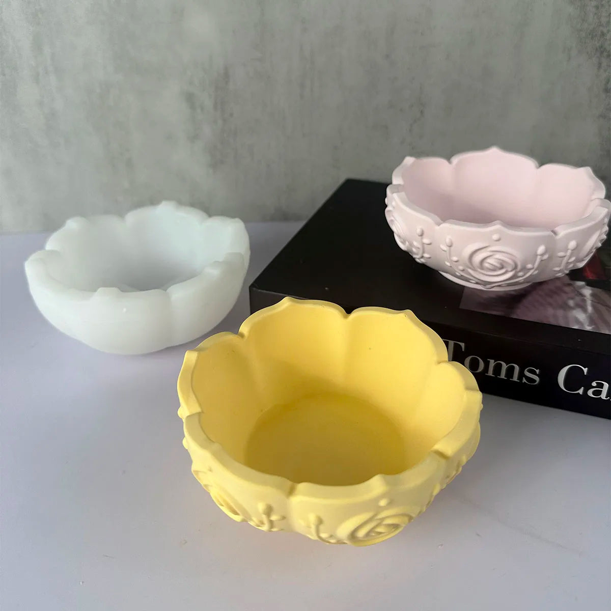 Candle Pattern Flower Bowl Mold