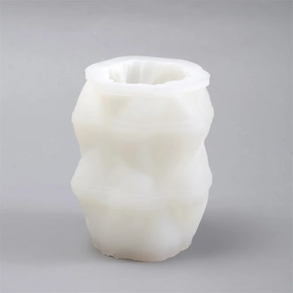 Wavy Cylinder Candle Mold