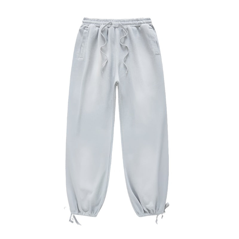 Metallic Solid Color Drawstring Jogger Sweatpants