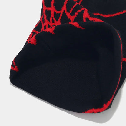 Two Toned Spider Web Knit Beanie