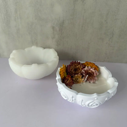 Candle Pattern Flower Bowl Mold