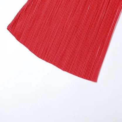 Red Ribbed Asymmetrical Deep V-Cut Backless Off Shoulder Flare Long Sleeve Mini Dress