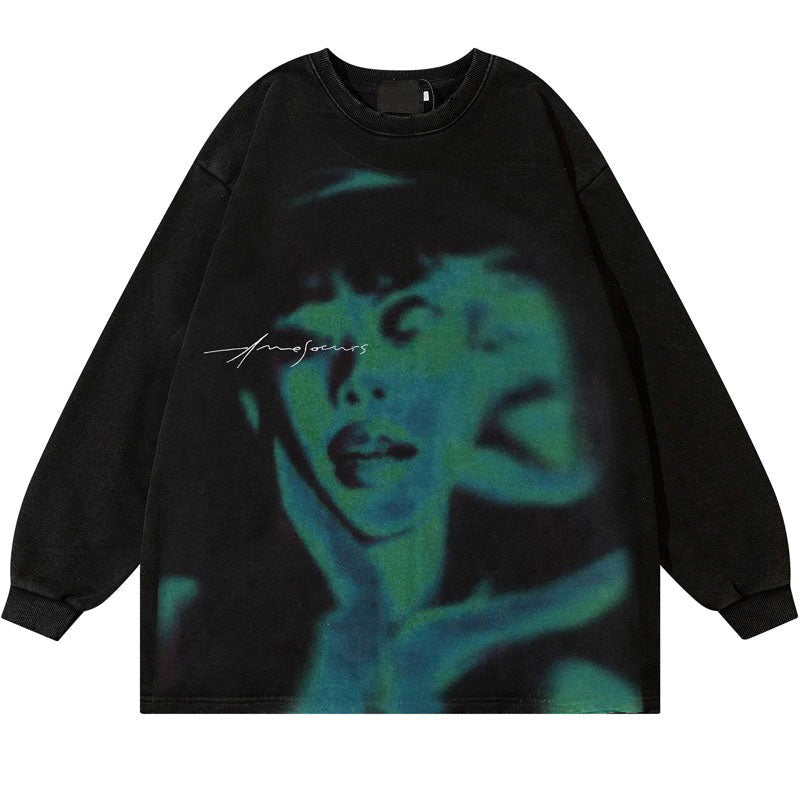 Woman's Face Long Sleeve T-Shirt