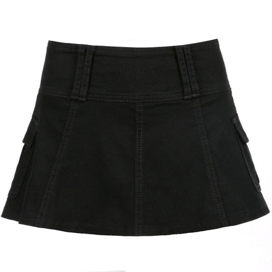 Neutral Cargo Low Waisted Mini Skirt
