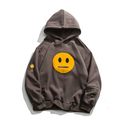 Fleece Smiley Face Hoodie