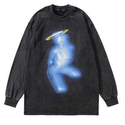 Nude Woman Aura Long Sleeve T-Shirt