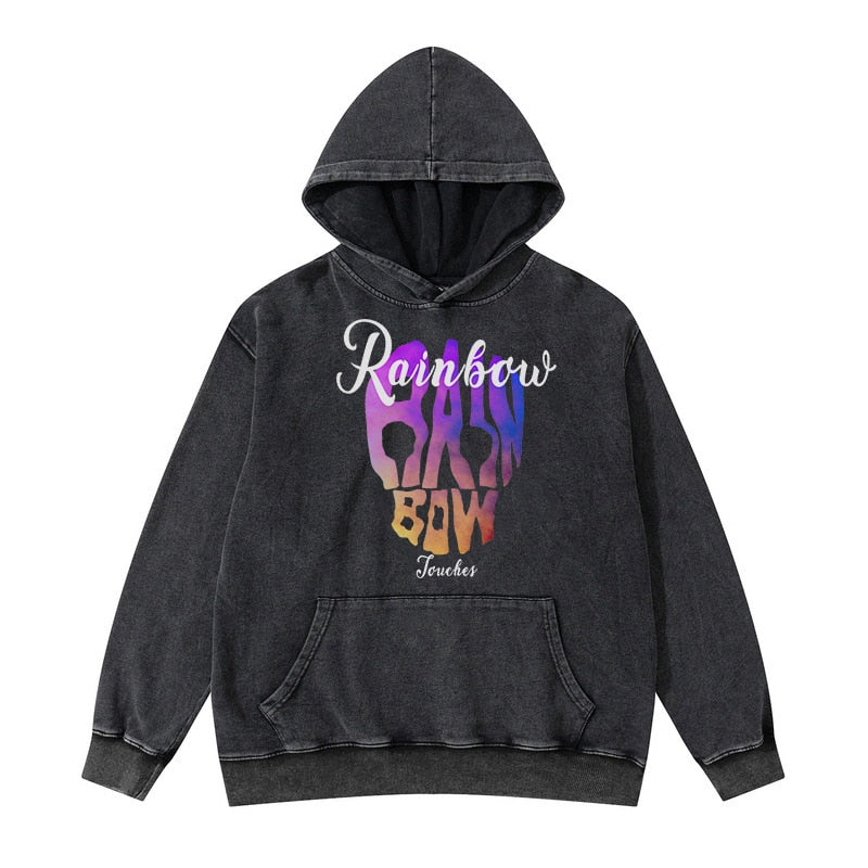 Rainbow Rainbow Touches Black Hoodie