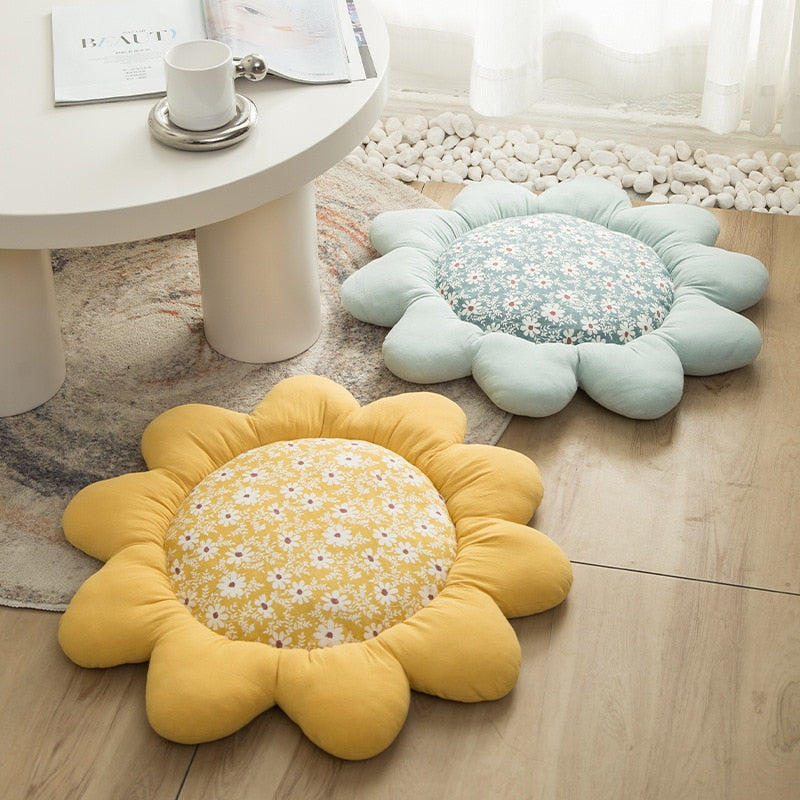 Floral Pattern Sun Flower Meditation Pillow