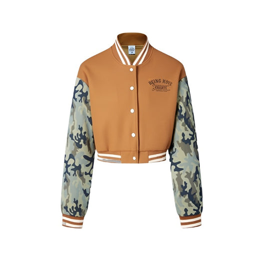Camo Sleeves Being Move Bomber Jacket