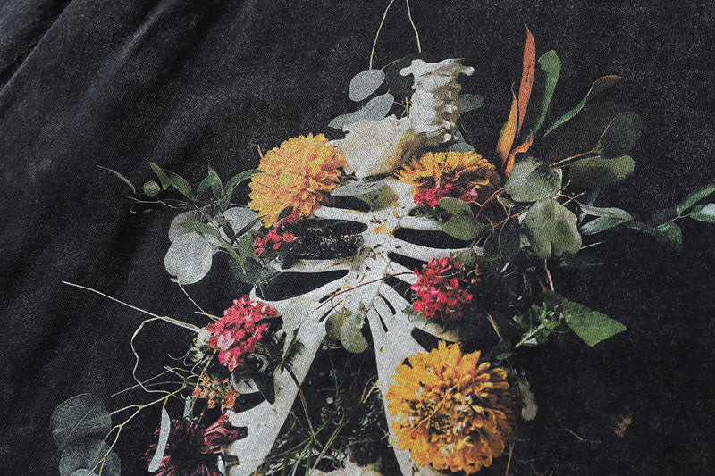 Floral Skeleton Long Sleeve T-Shirt