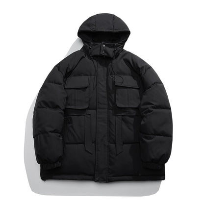 Cargo Hooded Puffer Jacket