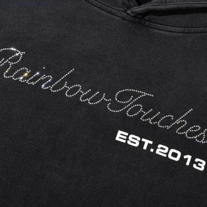 Diamond Rainbow Touches Black Hoodie