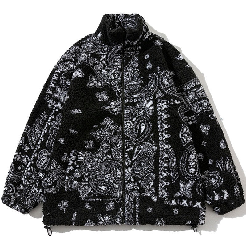 Fleece Bandana Turtleneck Jacket