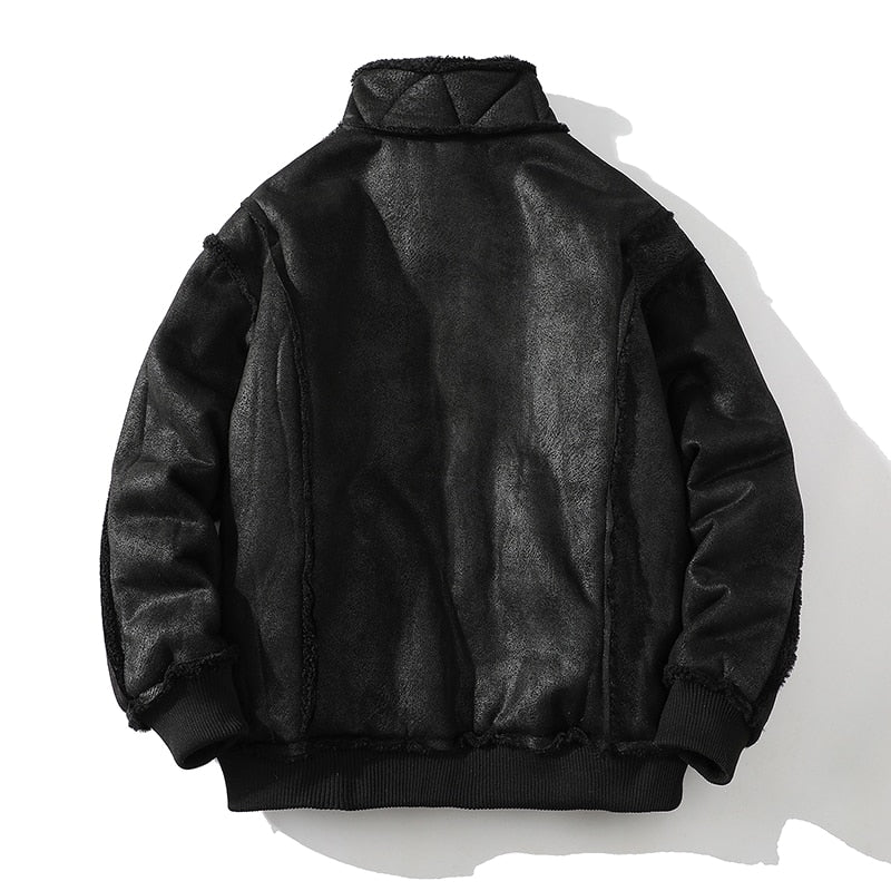 Fleece Trim Turtleneck Jacket