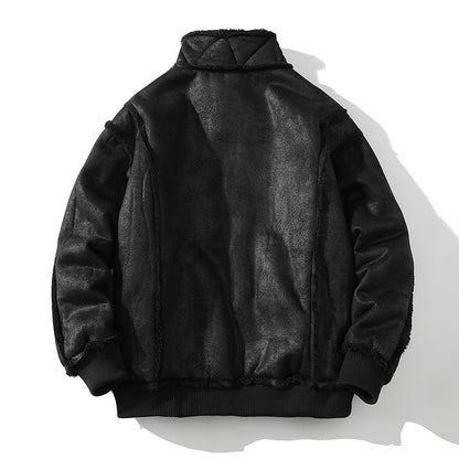 Fleece Trim Turtleneck Jacket