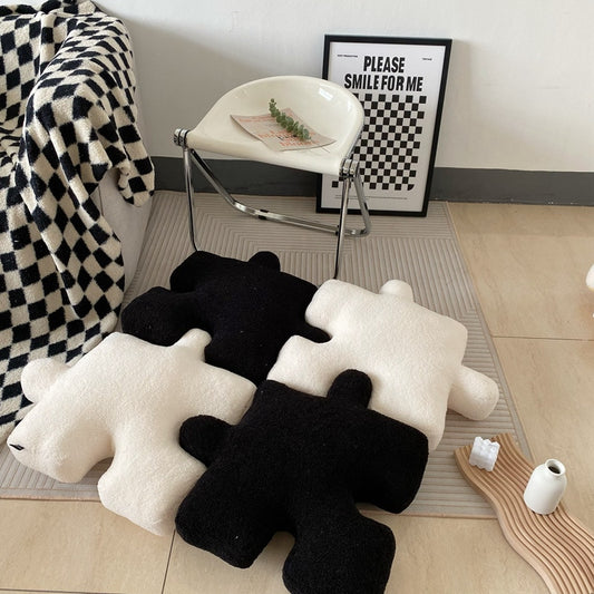 Fleece Puzzle Piece Meditation Pillow