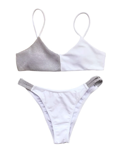 Neutral Half Sparkle Bikini