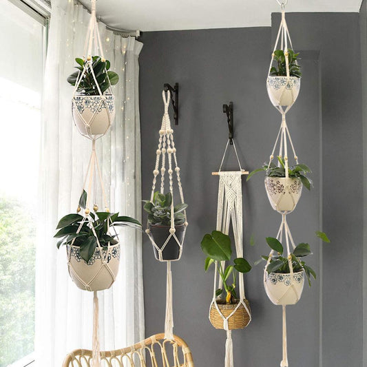 Hand-Woven Hanging Pot Holder