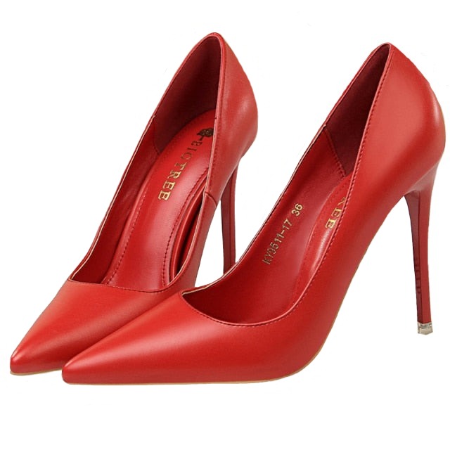 Basic Solid Color Closed Toe Heel