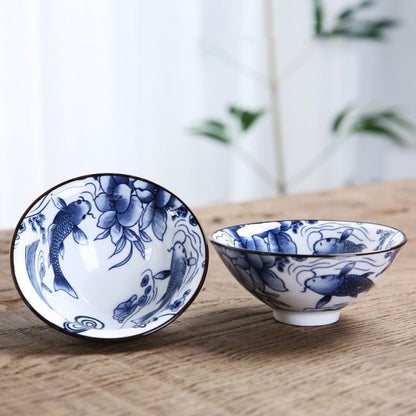 Blue and White Porcelain Tea Bowl 80 ml