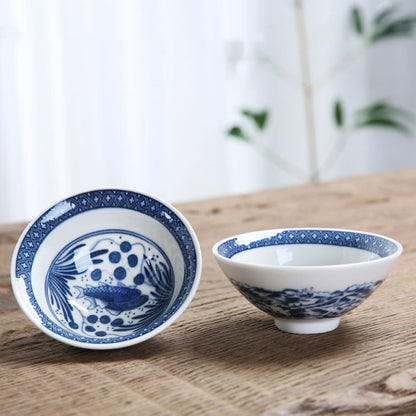 Blue and White Porcelain Tea Bowl 80 ml