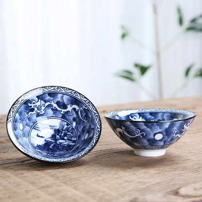 Blue and White Porcelain Tea Bowl 80 ml